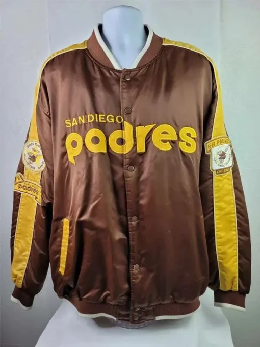 San Diego Padres All Star 1978 Brown Satin Jacket