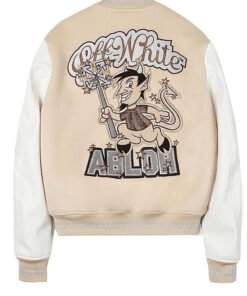 AC Milan Off White Varsity Jacket