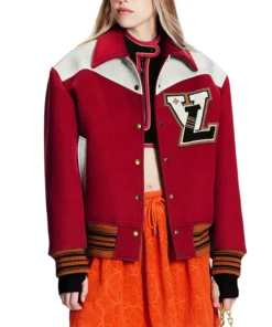 Cashgora Red Varsity Jacket