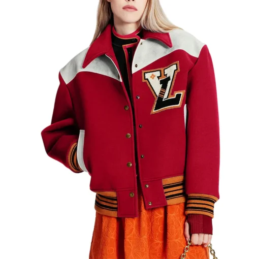 Cashgora Red Varsity Jacket