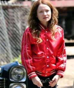 Emily Browning American Gods Laura Moon Varsity Jacket