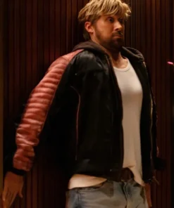 Miami Vice Stunt Team Ryan Gosling Black Leather Jacket