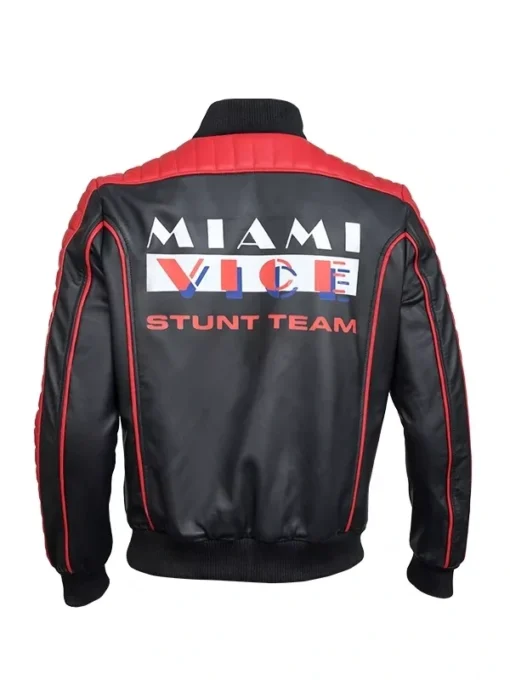 Miami Vice Stunt Team Ryan Gosling Black Leather Jacket