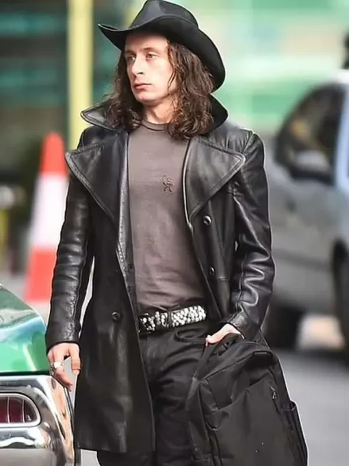 Rory Culkin 5lbs of Pressure Black Leather Coat