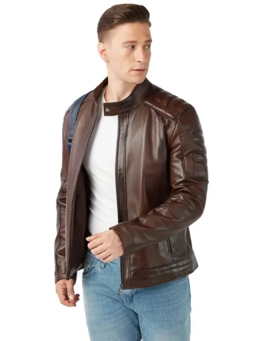 Kenneth Genuine Sheepskin Brown Jacket