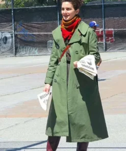 Eric 2024 Gaby Hoffmann Green Trench Coat