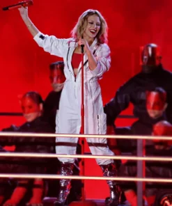 F1 Grand Prix 2023 Kylie Minogue White Jumpsuit