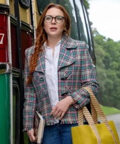 Lindsay Lohan Irish Wish Plaid Jacket