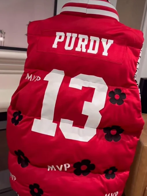 Deebo Samuel Brock Purdy Red Puffer MVP Vest