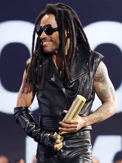 Peoples Choice Awards Lenny Kravitz Black Leather Vest