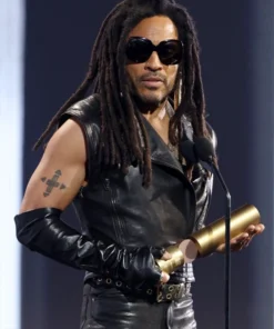 Peoples Choice Awards Lenny Kravitz Black Leather Vest