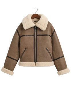 Taylor Swift Aviator Shearling Jacket