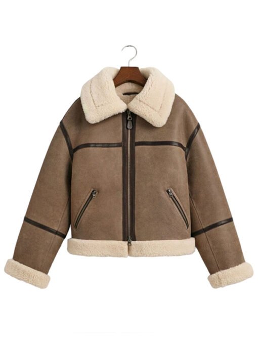 Taylor Swift Aviator Shearling Jacket