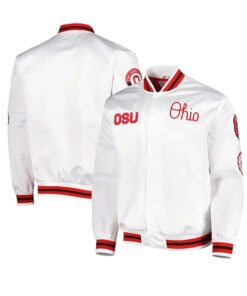 Ohio State University White Varsity Jacket