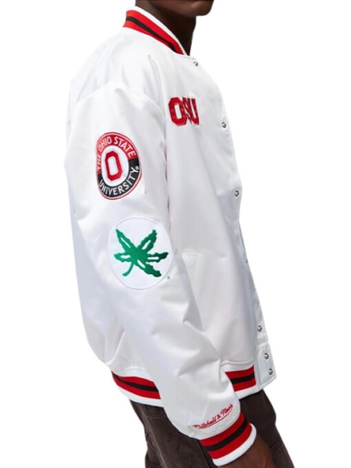 Ohio State University White Varsity Jacket