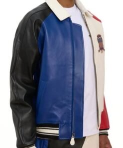 Avirex Color Block Leather Jacket