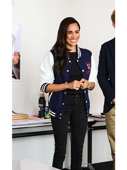 Robert Clack Meghan Markle Letterman Jacket