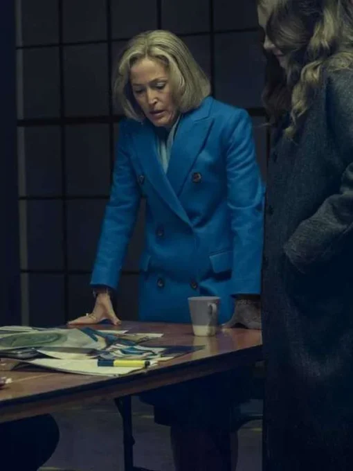 Gillian Anderson Scoop 2024 Blue Coat