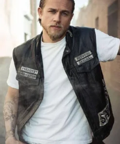 Charlie Hunnam SOA Sons Of Anarchy Leather Vest