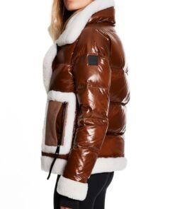 Elsbeth 2024 Carra Patterson Brown Fur Puffer Jacket