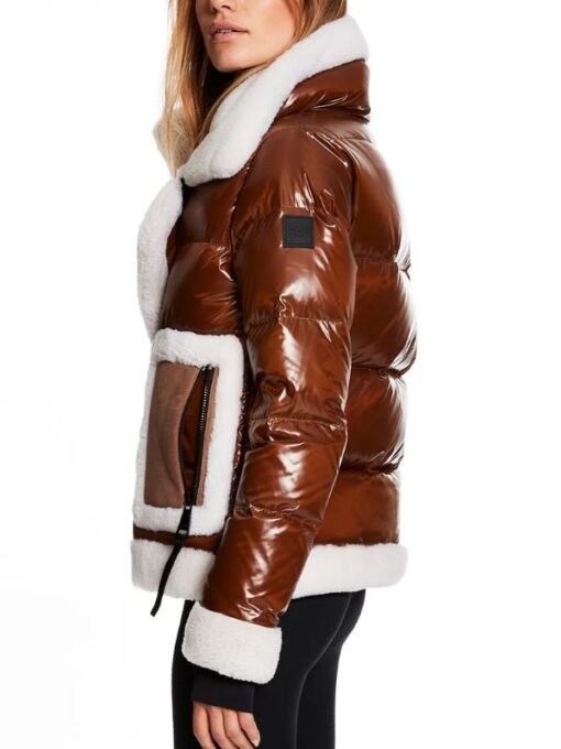 Elsbeth 2024 Carra Patterson Brown Fur Puffer Jacket