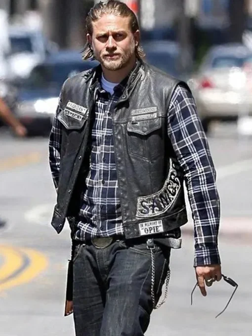 Charlie Hunnam SOA Sons Of Anarchy Leather Vest