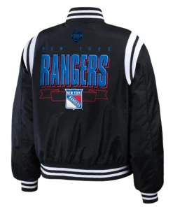 New York Rangers 2024 Stadium Series Black Bomber Jacket