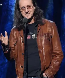 Geddy Lee Asks Brown Leather Jacket