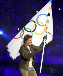 Tom Cruise Olympic 2024 Leather Jacket