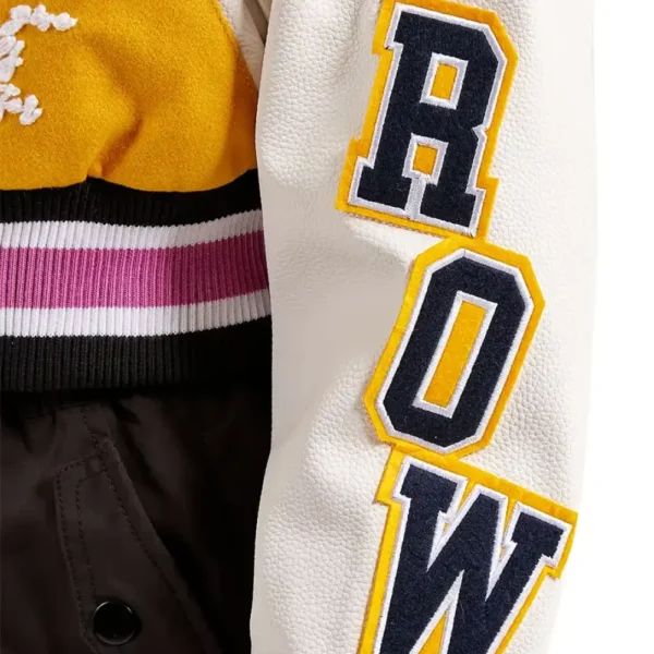 First Row Wild & Free Yellow Varsity Jacket