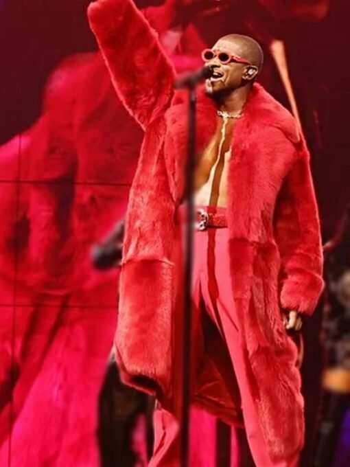 Usher Red 2024 Fur Coat