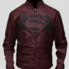 Batman vs Superman Dawn Of Justice Maroon Leather Jacket