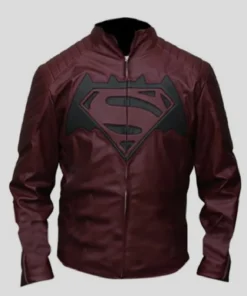 Batman vs Superman Dawn Of Justice Maroon Leather Jacket