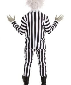 Beetlejuice Adult Black And White Halloween Cosplay Costume