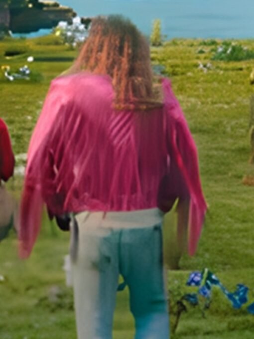 Jason Momoa Pink Fringed Jacket