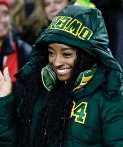 Simone Biles Green Hooded Jacket