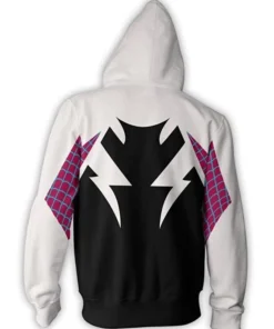 Spider Gwen Stacy white & purple Hoodie