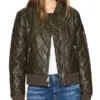 The 100 Season 6 Raven Reyes Quilted Bomber Jacket