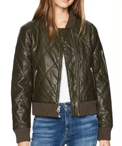 The 100 Season 6 Raven Reyes Quilted Bomber Jacket