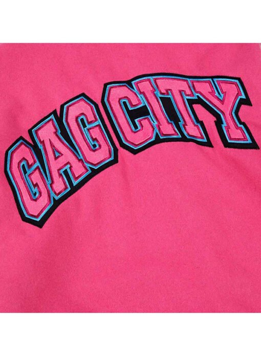 Gag City Pink Varsity Jacket