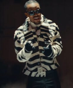 American Rapper Toosii White And Black Leather Jacket