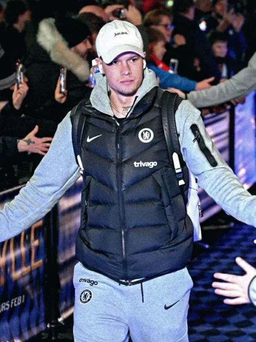 Chelsea F.C Black Puffer Vest