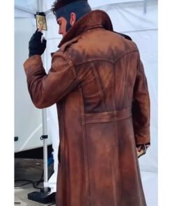 Movie Deadpool & Wolverine 2024 Brown Leather Costume Coat