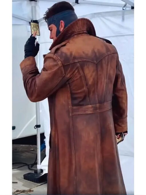 Movie Deadpool & Wolverine 2024 Brown Leather Costume Coat