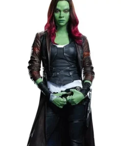 Zoe Saldana Guardians Of The Galaxy Vol.2 Gamora Trench Coat