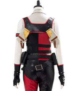 Mortal Kombat 11 Video Game Harley Quinn Black and Red Leather Costume Jacket