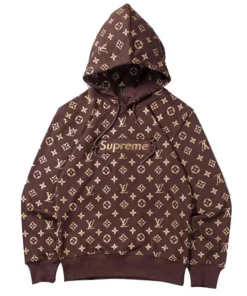 LV Supreme Brown Hoodie