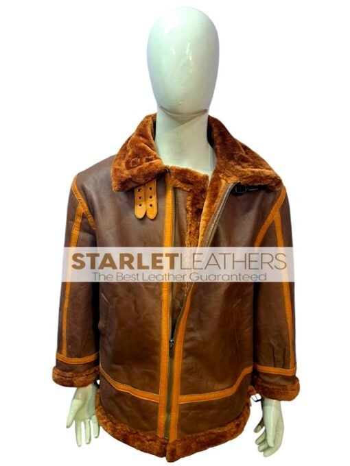 Men’s RAF Aviator Brown Shearling Jacket