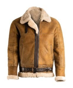 Mens Aviator Brown B3 Shearling Jacket