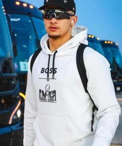 NFL Super Bowl LVIII Patrick Mahomes Boss White Hoodie